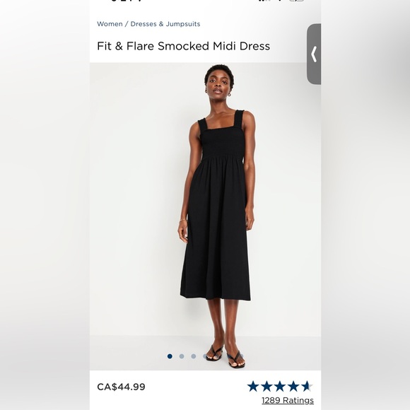 Black Sundress with Pockets - Picture 2 of 3